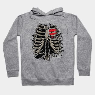 Heart bones skeleton Hoodie